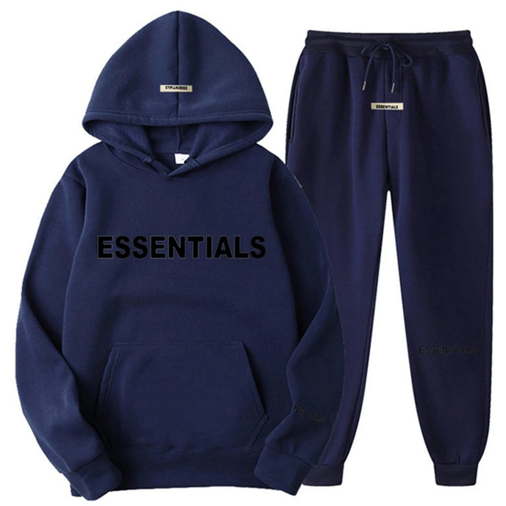 

Essentials Jesień Zimowa Bluza z Kapturem Mężczyźni Kobiety Para Czystej Bawełny Dres Jogging Bluzy Ponadgabarytowych Streetwear