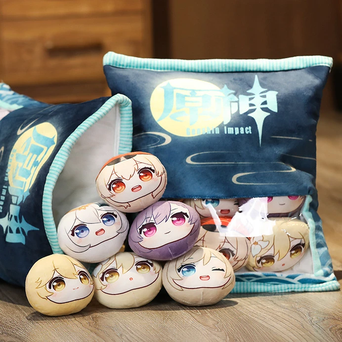 

Genshin Impact Pillow Snack Pillow Pudding Decorative Stuffed Animal Dolls for Bed Couch Creative Toy Gifts for Teens Girls Kids