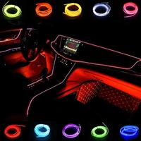1235m car interior decorative lampfor auto diy flexible neon ambient light led strip with usb drive party atmosphere diode