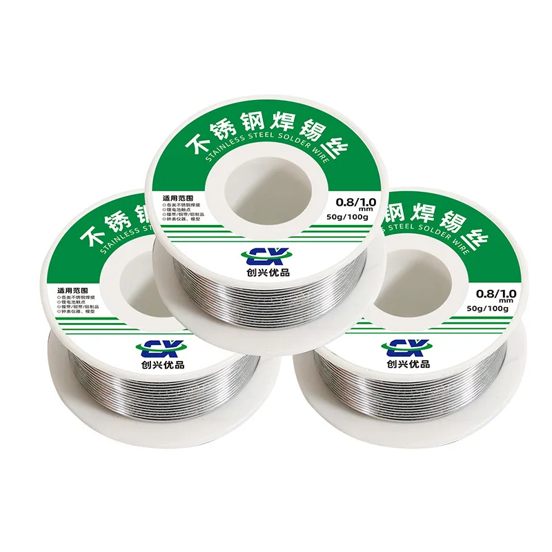 

New Rosin Welding Solder Wire Roll Low-Temperature Stainless Steel Copper Iron Aluminum High Purity Tin Wire BGA Welding 1.0MM