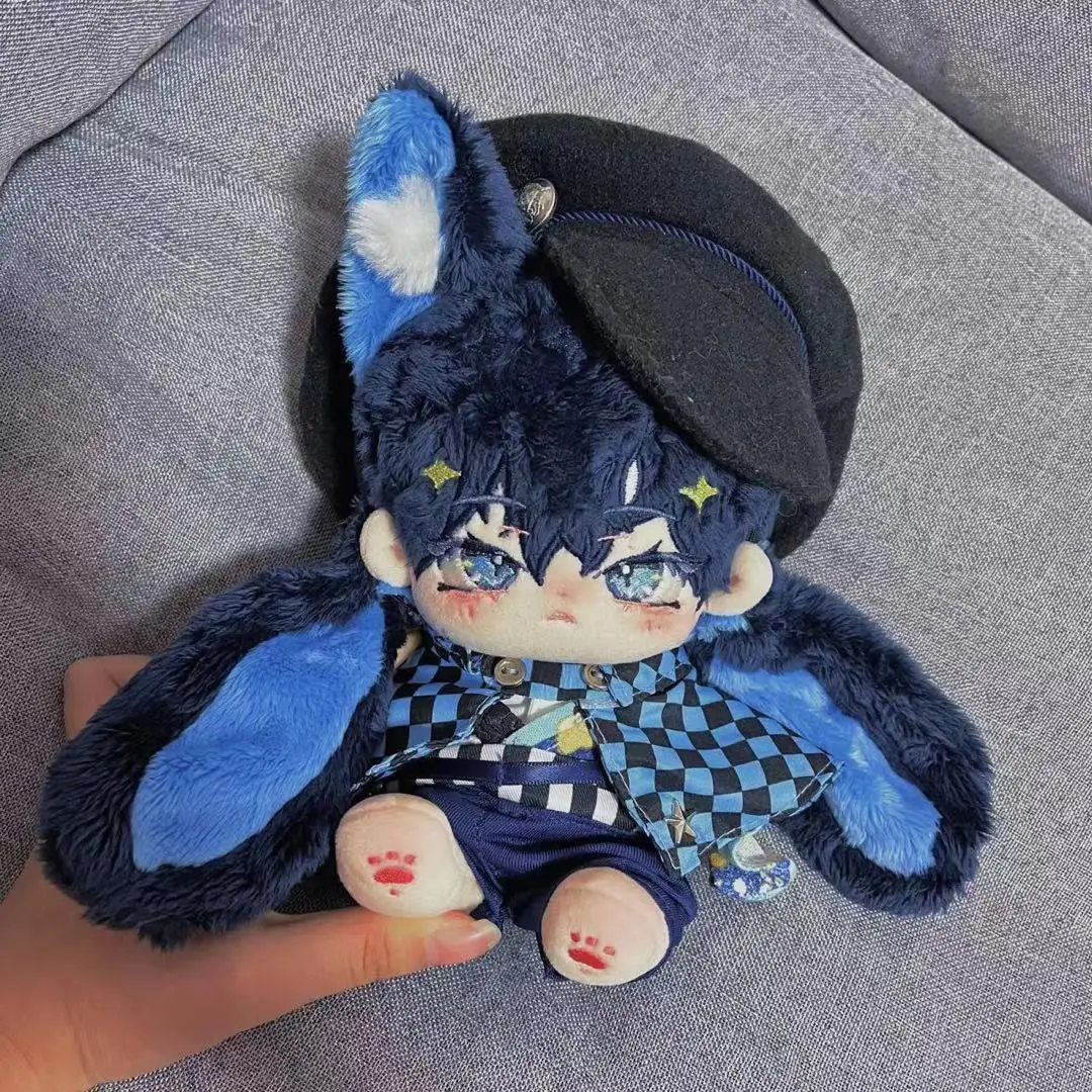 

Плюшевая кукла с большими ушками, милая кукла-монстр-кролик со скелетом, хлопковая игрушка, меняющая одежду, подушка для косплея, подарок на день рождения, 20 см