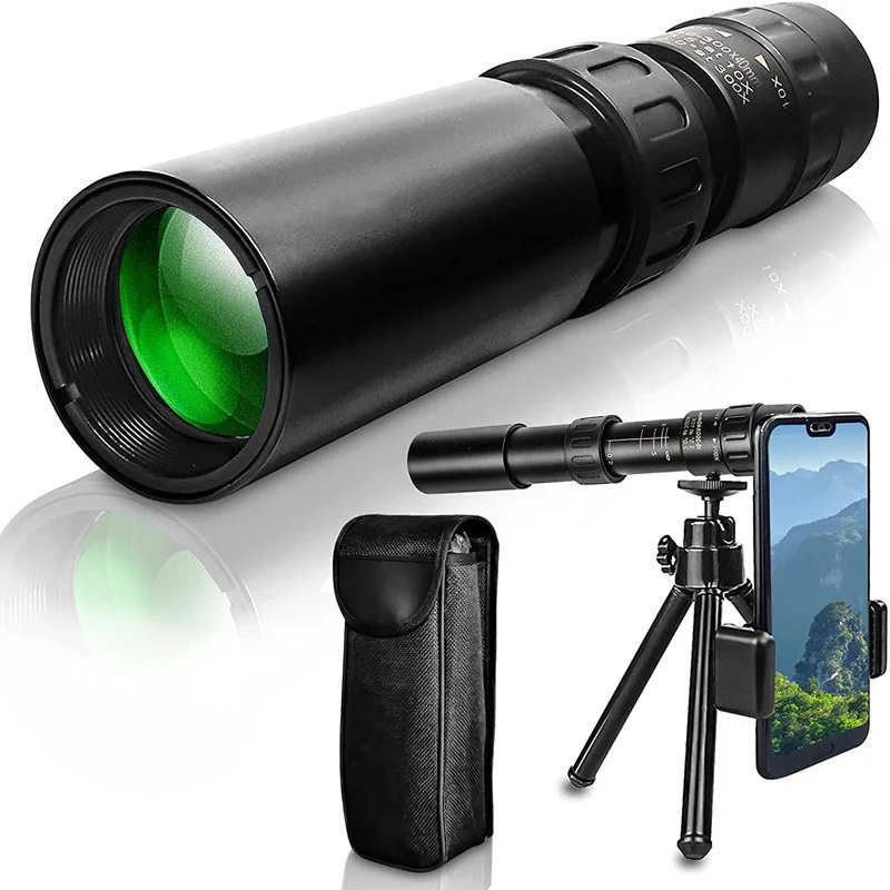 

Monocular 10X-300X FMC Filming Zoomable Life Waterproof Reusable Outdoor Hunting Hiking Replacing Telescope with Lanyard