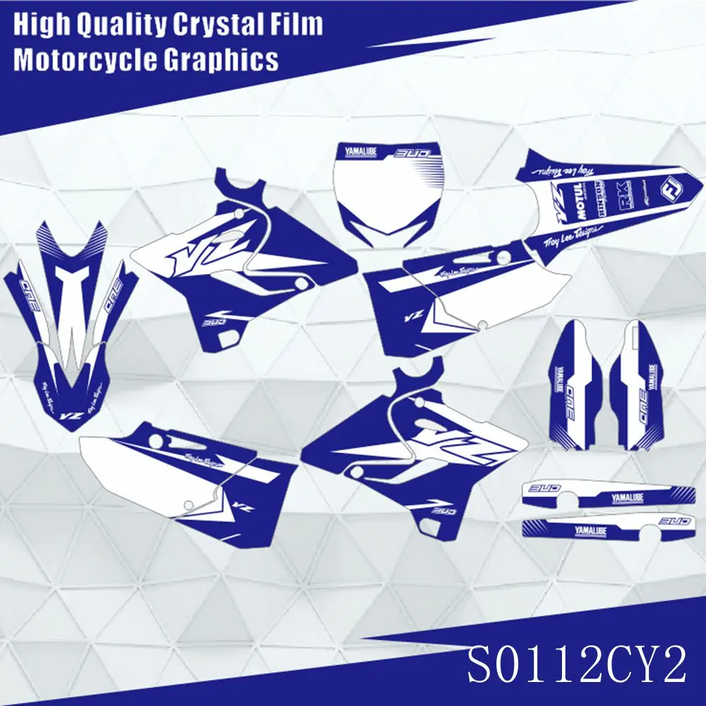

For YAMAHA YZ125 YZ250 YZ 125 YZ 250 2015 2016 2017 2018 2019 2020 2021 Graphics Decals Stickers Motorcycle Background