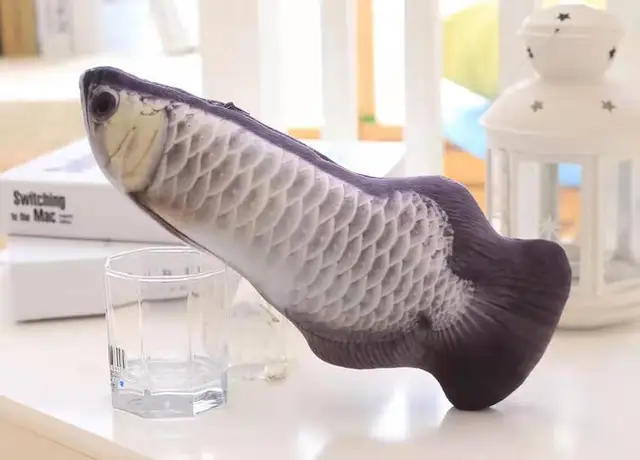  Fish Toy Cat Catnip 3D Simulation Fish Goldfish Red carp Kitten Toys Gift Pillowfish Interactive Cat Plush Toy Fish Pet Products 