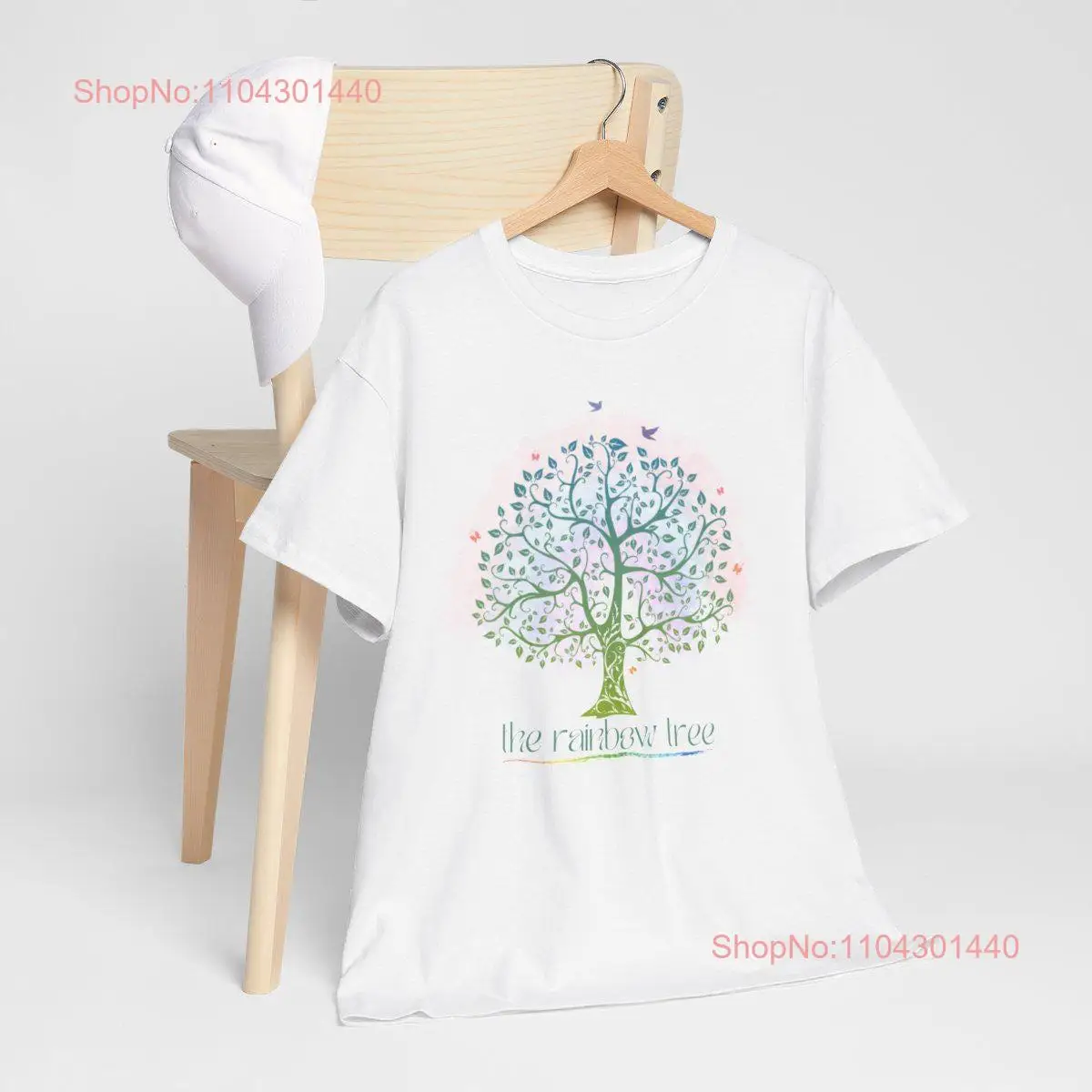 The Rainbow Tree T Shirt Birthday Ideas Heavy Cotton long or short sleeves