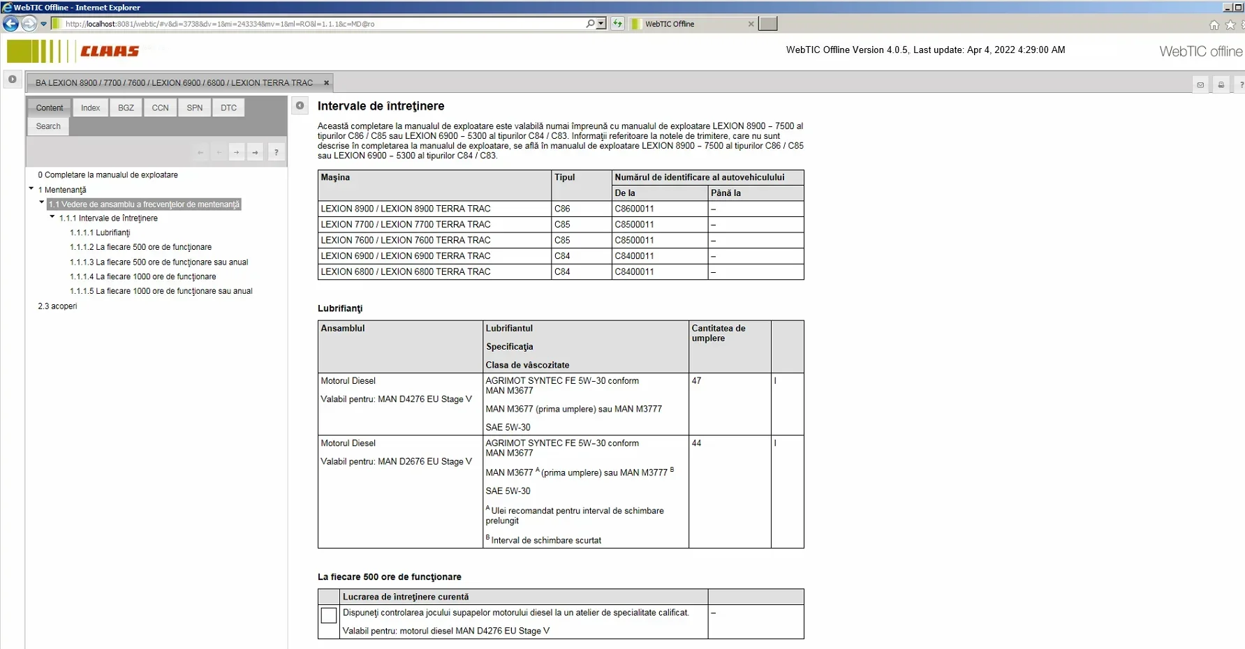 EPC-OFTWARE CLAAS WebTIC Offline RO_ROMANI 05.2025 Оператор Руководство по ремонту и обслуживание Документация DVD (art.: 3920cef92fdb4) - 3920cef92fdb4