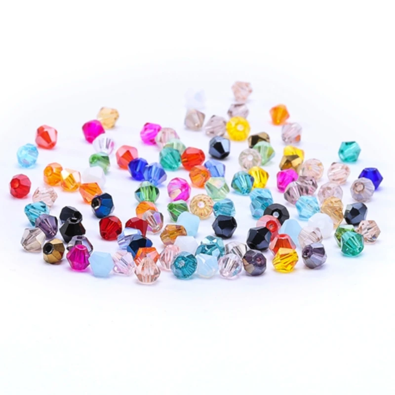 

3mm 4mm 6mm 8mm Bicone Faceted Crystal Glass Loose Crafts Beads Jewelry Making