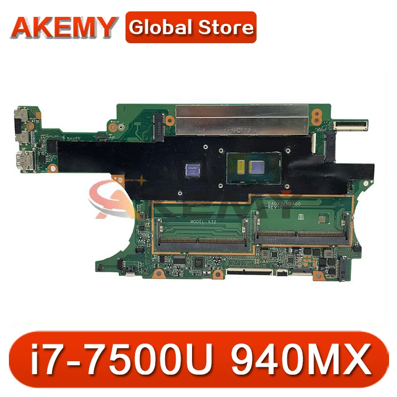 

FOR HP SPECTRE X360 15-BL laptop motherboard W/ i7-7500U CPU 940MX GPU 911083-601 911083-001 911083-501 DA0X32MBAG0