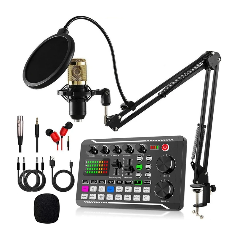 Комплект микрофонов BM800 Mic Sound Mixer | AliExpress
