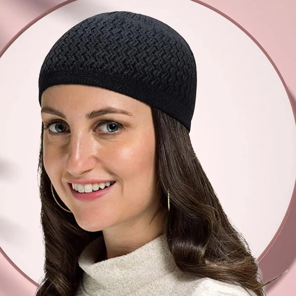 

Шапка вязаная для мужчин и женщин, жаккардовый пуловер, дышащий стиль, простой вязаный головной убор, аксессуар для одежды