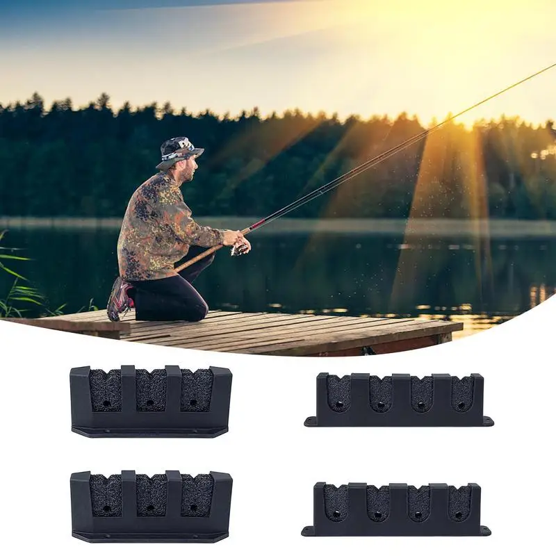 

Horizontal Fishing Rod Holders ABS Fishing Pole Holders Fishing Rod Storage Rack For Home Garage Cabin And Basement Holds 3 Or 4
