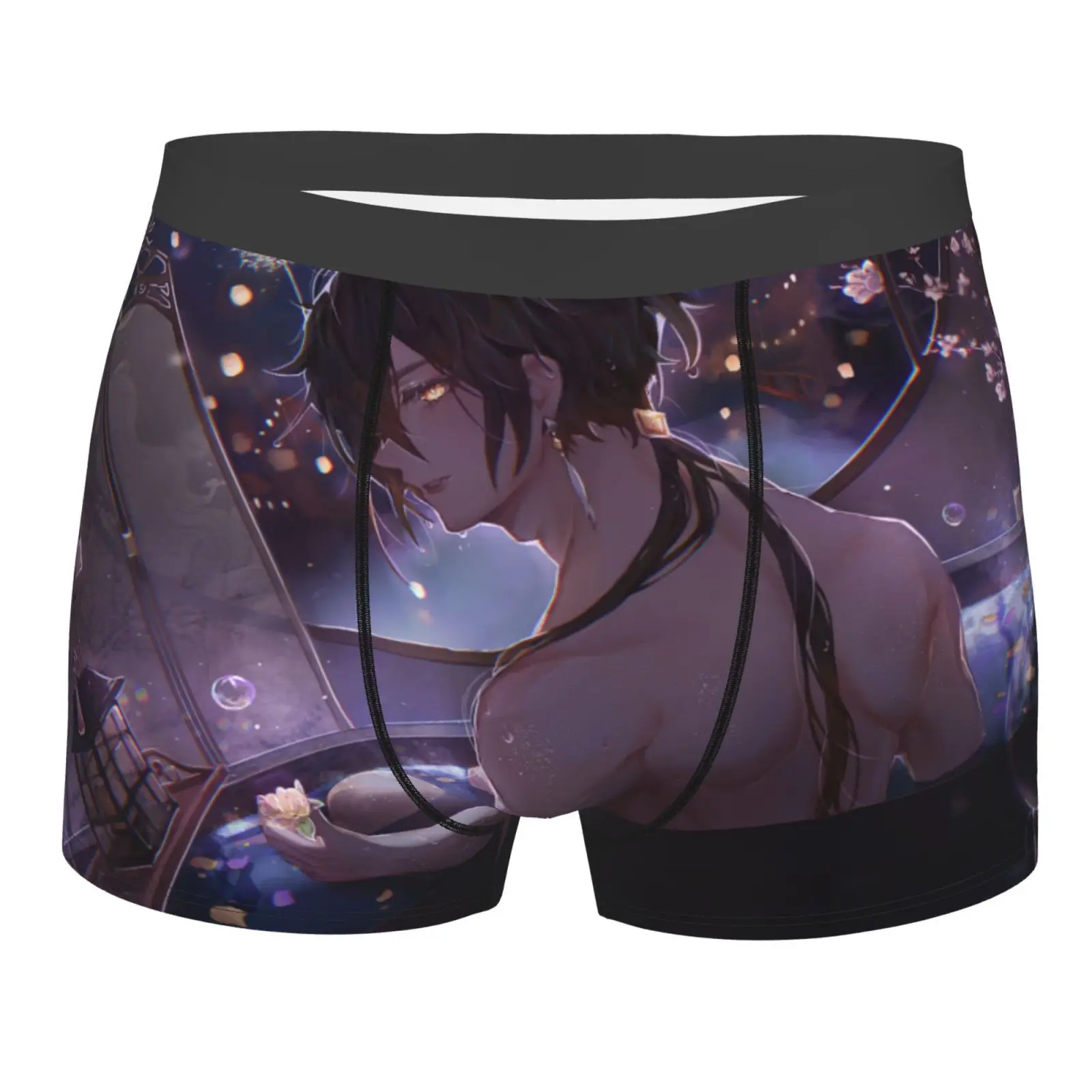 

Мужские трусы Genshin Impact - Zhongli 961, мужские трусы из полиэстера, красные мужские шорты, Мужская сексуальная одежда, мужские трусы