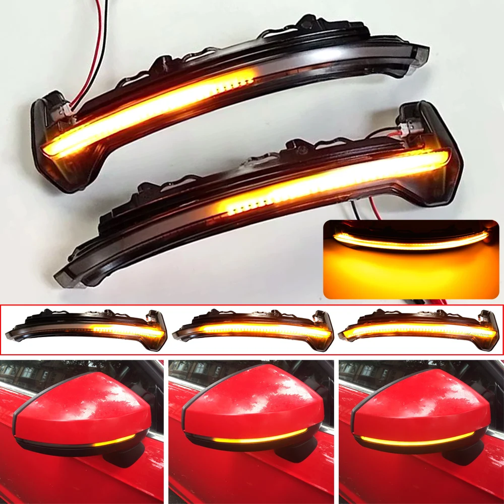 

For Audi TT TTS MK3 8S 2015-2020 TTRS R8 LED Dynamic Side Mirror Lights Indicator Sequential Blinker Turn Signal Repeater Lamp