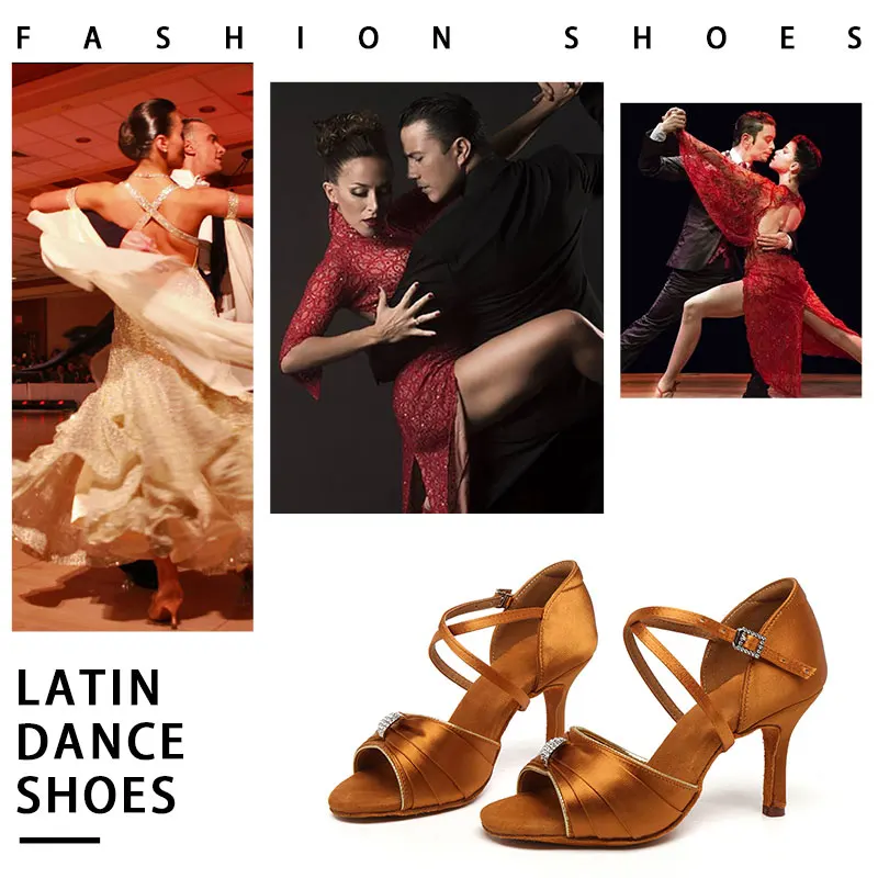 SWDZM Latin dance shoes Women  Ballroom dance Tango Salsa High Heeled Fashion Sandals Pole Party dancing shoes