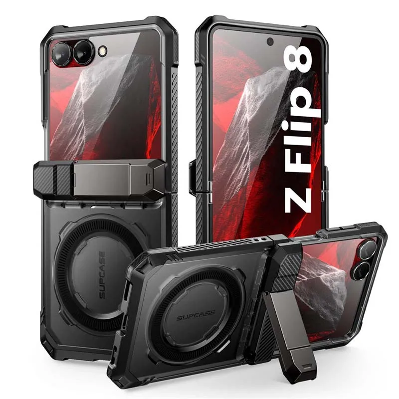 Фото Чехол SUPCASE For Samsung Galaxy Z Flip 8 Case UB Grip, защитный чехол военного класса с подставкой и защитой переднего экрана №1