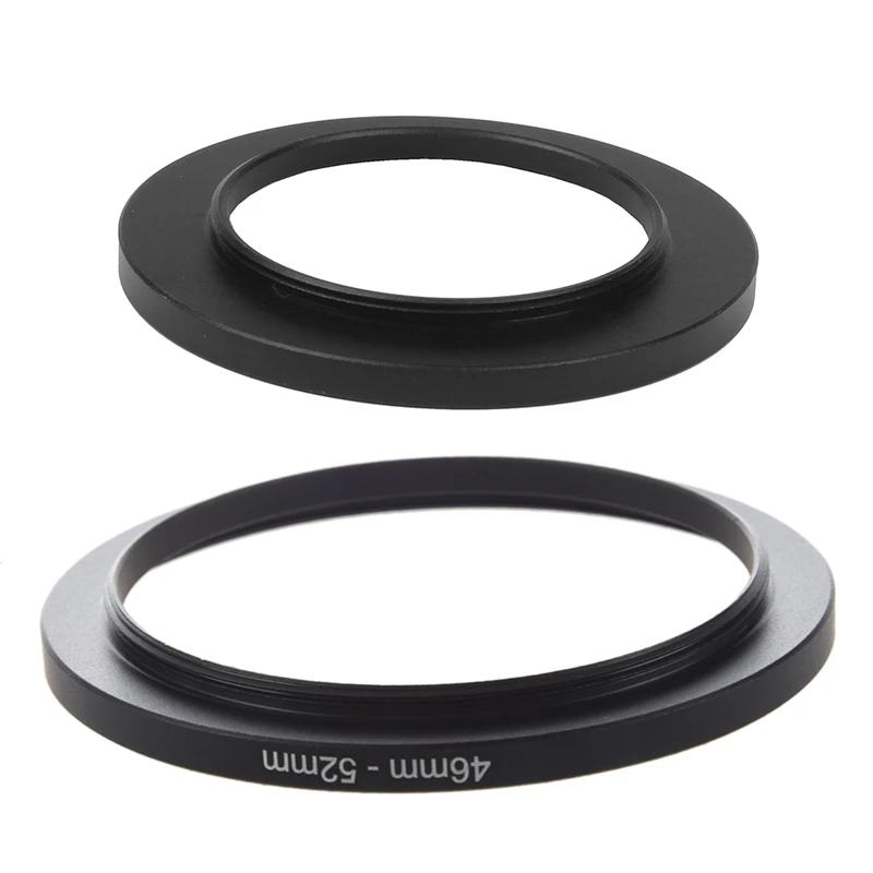 

2 Pcs Camera Repairing Metal Step Up Filter Ring Adapter 46Mm-52Mm& 37Mm-49Mm