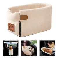 portable pet dog car seat central control nonslip dog carriers safe car armrest box booster kennel bed for small dog cat trave