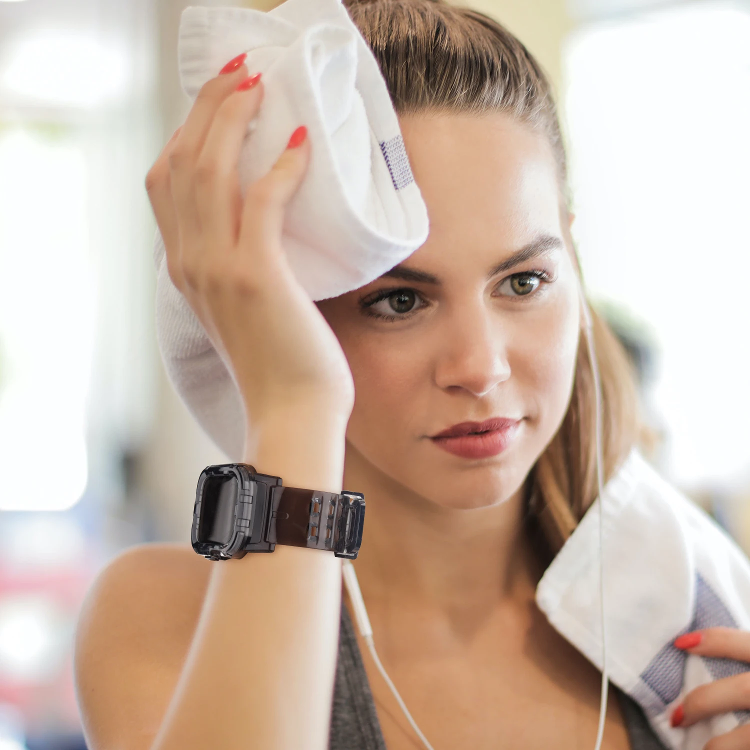 Transparent Soft TPU Band With Case For Apple Watch Series 6 5 4 3 2 Watchband Strap Bracelets For iWatch 38mm 40mm 42mm 44mm