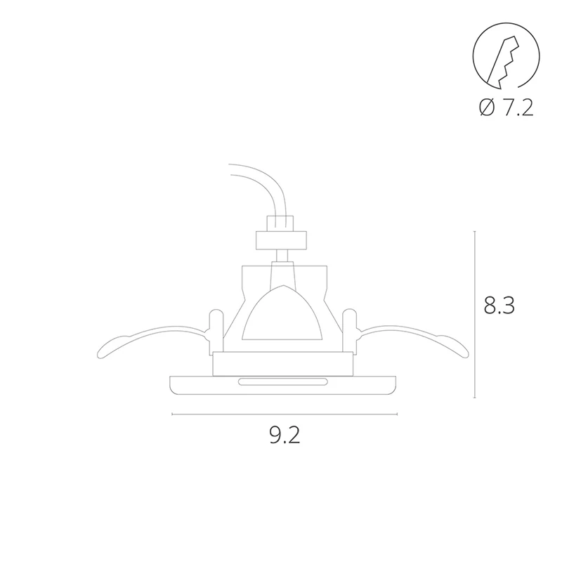 Встраиваемый светильник Arte Lamp GRUS A6667PL-1WH (art.: 3920bd4ecface) - 3920bd4ecface