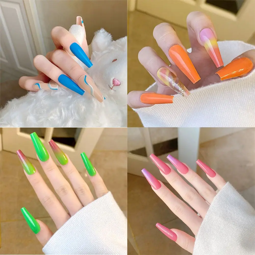 

Shiny Acrylic DIY Beauty Tools Manicure Ballerina Fake Nails False Nail Full Cover