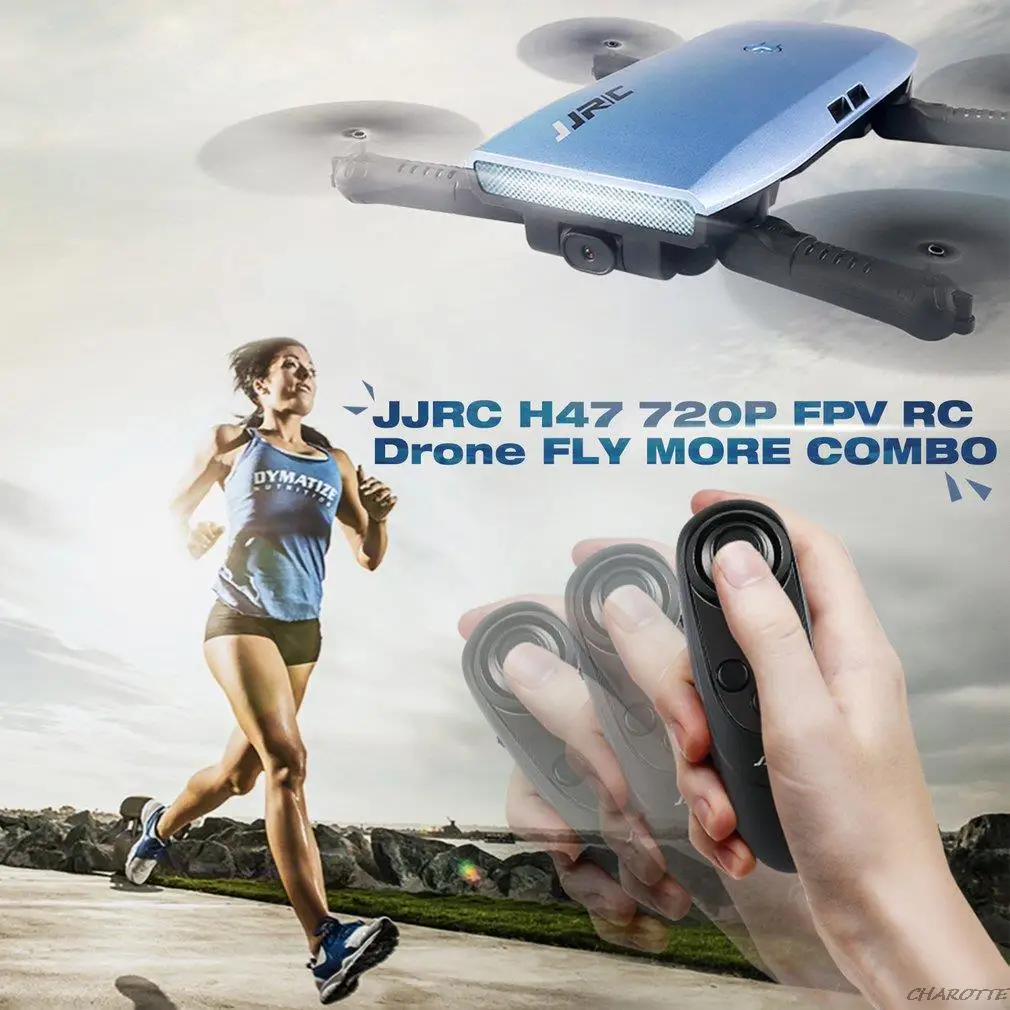 

JJR/C H47 ELFIE WIFI FPV Дрон с HD камерой 720P режим удержания высоты складной G-Датчик мини RC селфи Квадрокоптер, 3 батареи