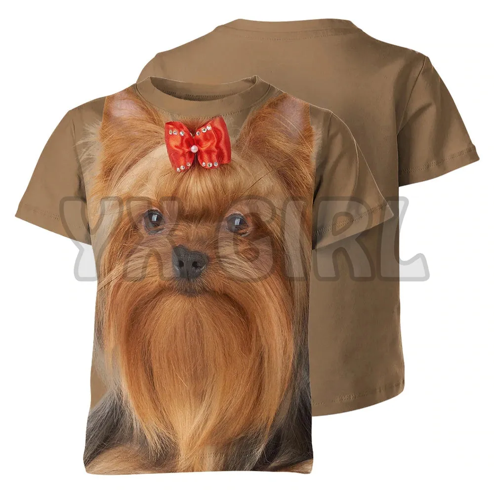 2022 Летняя мода Мужская футболка Shih Tzu футболки с 3D принтом по всей поверхности