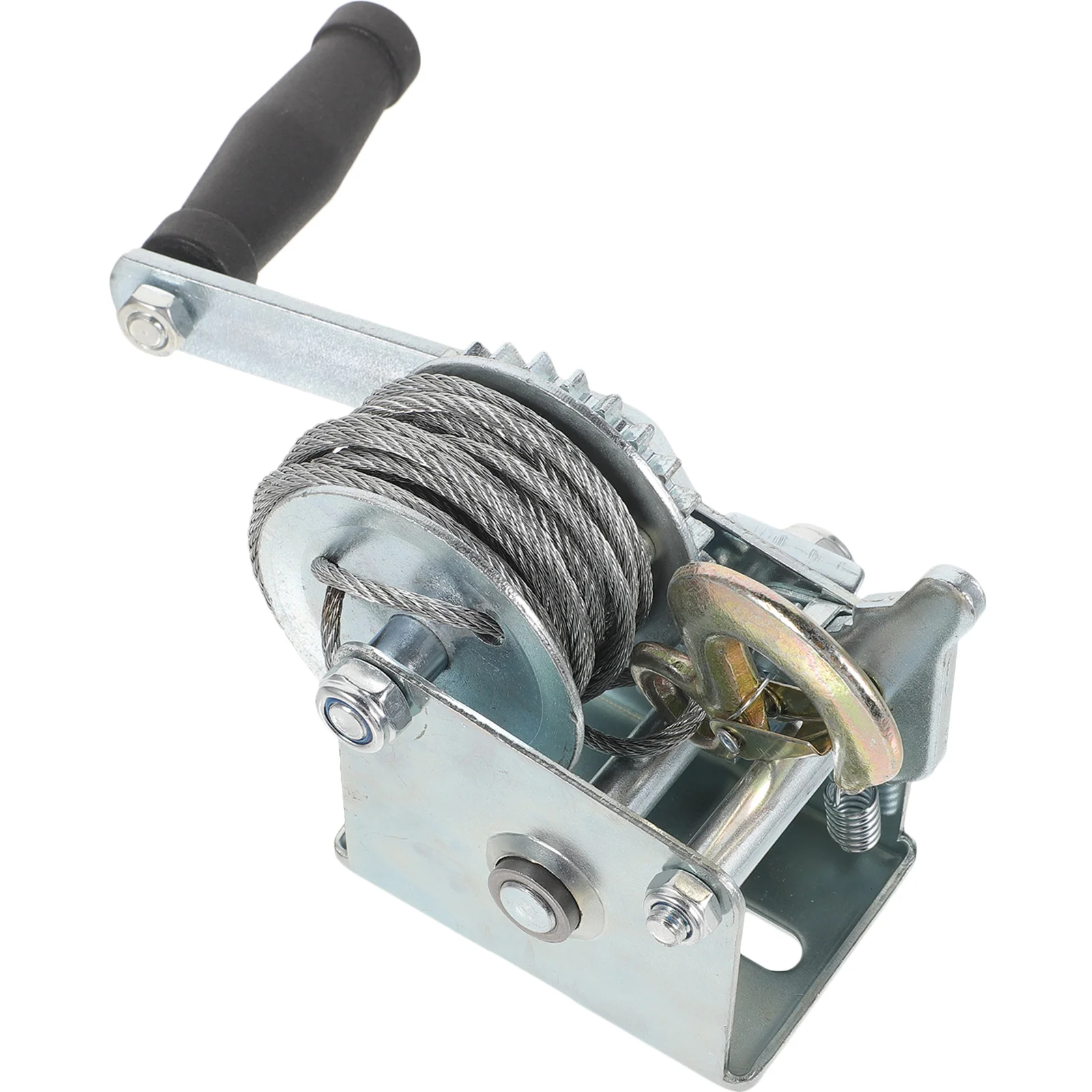 

Manual Winch 500 Lb Mini Loading Hand Towing Marine Crank Trailer Metal Ratchet Boat