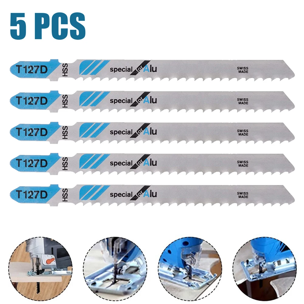 

5PCS T127D Jigsaw Blades Multitool Reciprocating Saw Blade Cutting Disc For Aluminium Boschh Power Tool Accessories