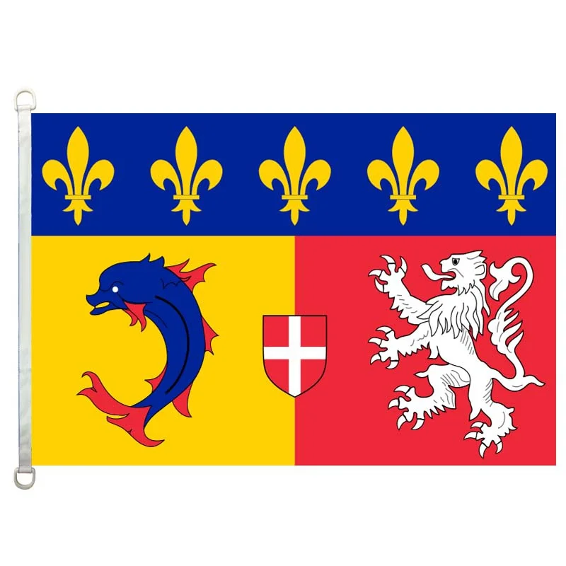 

Rhone-Alpes flag Home Decoration Outdoor Decor Polyester Banners and Flags 90x150cm 120x180cm