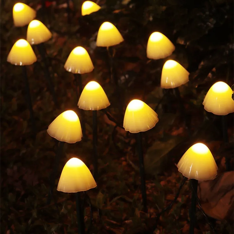 

Solar Cute Mushroom Fairy Light Outdoor Garlands Garden Lighting Decoration Lawn Lamps Yard Patio Christmas Waterproof Lamps