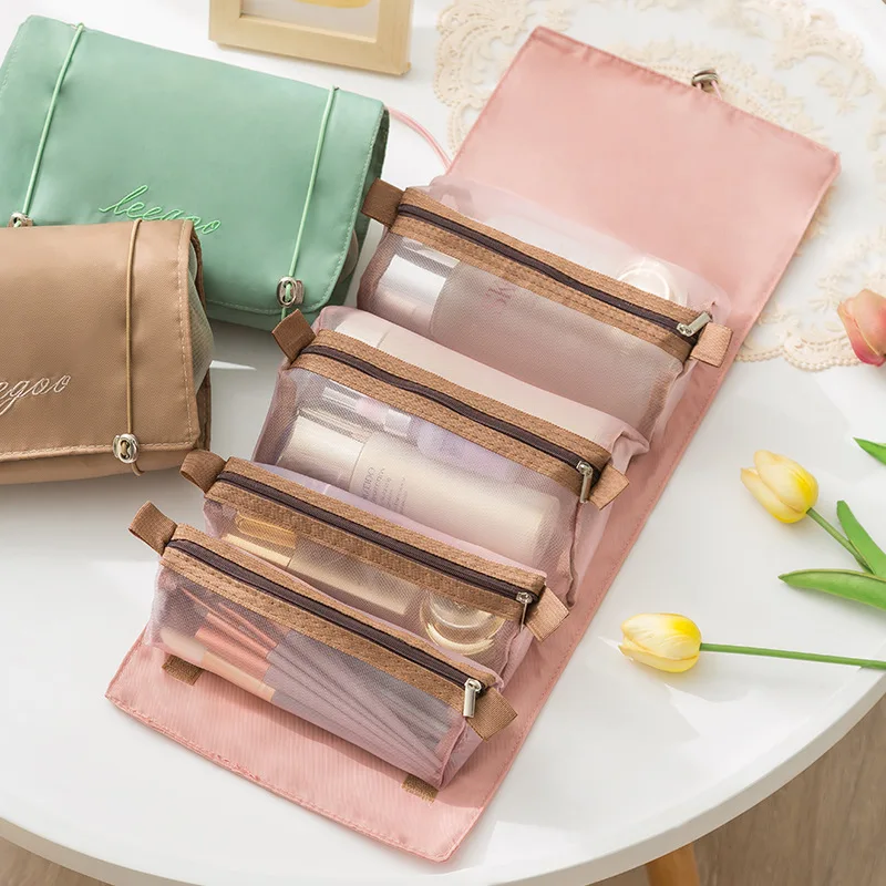 

Дорожная косметичка, складные косметички, съемный органайзер для хранения туалетных принадлежностей