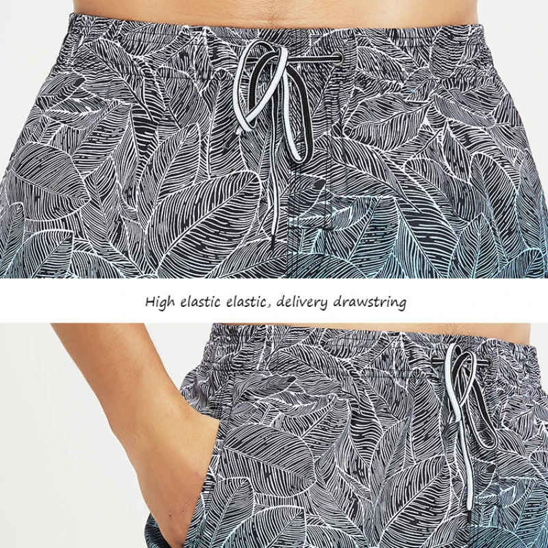 Шорты мужские для плавания пятиконечные пляжные быстросохнущие градиентные