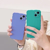 phone coque funda case for iphone 13 12 11 pro max shockproof cover for iphone x xr xs max 7 8 plus wavy border cute soft cases