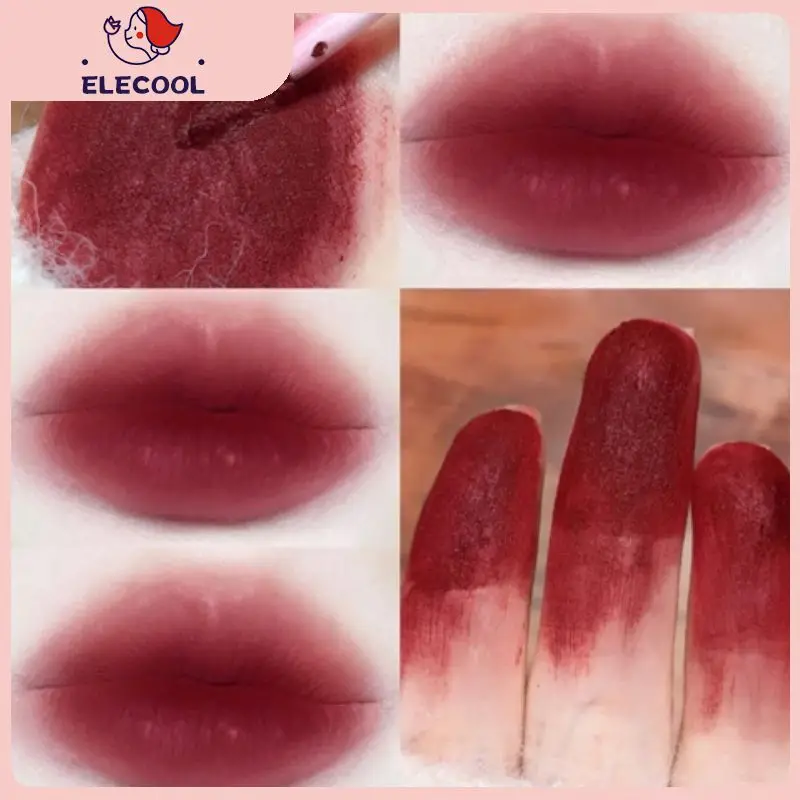 

Lip Gloss 6 Colors Berry Rose Lipstick Velvet Matte Lipstick Non-stick Cup Moisturizing Red Lip Tint Mud Lip Glaze