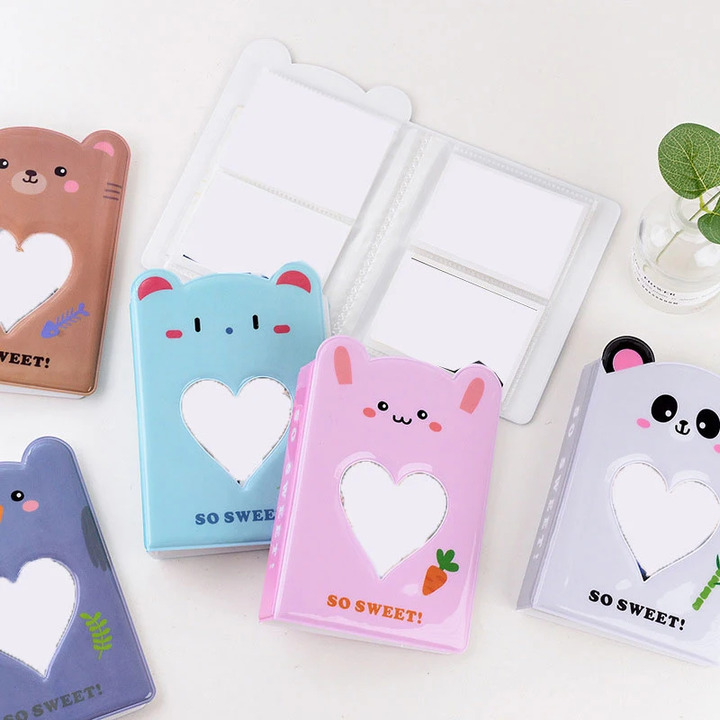 

Cute Cartoon Hollow Album Holds 64 Photos Instax Photo Album For Mini Fuji Instax & Name Card 7s 8 25 50s Photocard Holder 3in