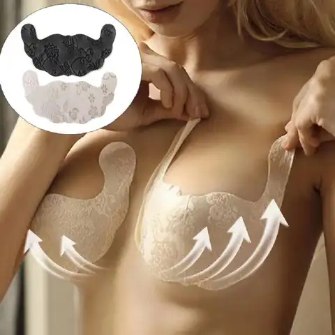 Disposable Lace Breast Patch Women's Sexy Seamless Underwear Accessories U Type Nipple Cover Lace Breast Patch Self-adhesive Bra