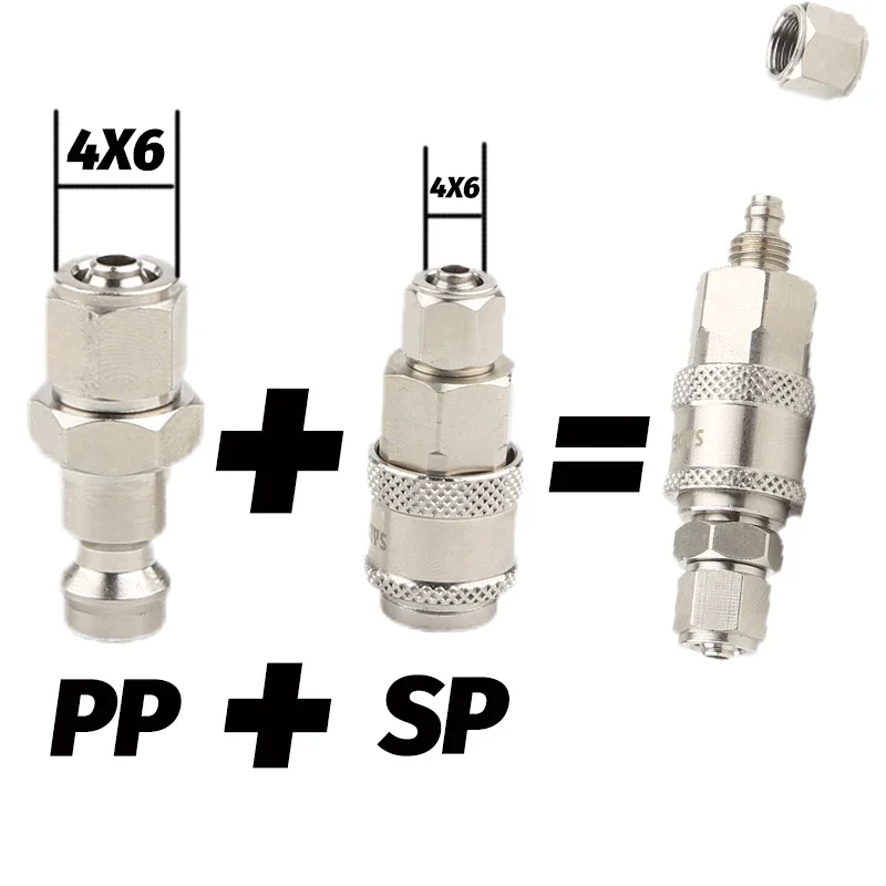 1 шт. MinI европейский стандарт, пневматический фитинг европейского стандарта, быстроразъемный соединительный соединитель для воздушного компрессора SM PM SP PP SH PH SF