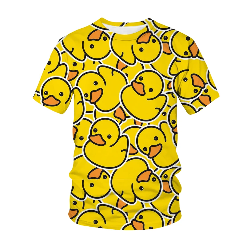 

Camiseta Con Estampado 3D De Pato Amarillo Para Hombre Y Mujer, Camiseta De Manga Corta Con Dibujos Animados De Animales, Haraju