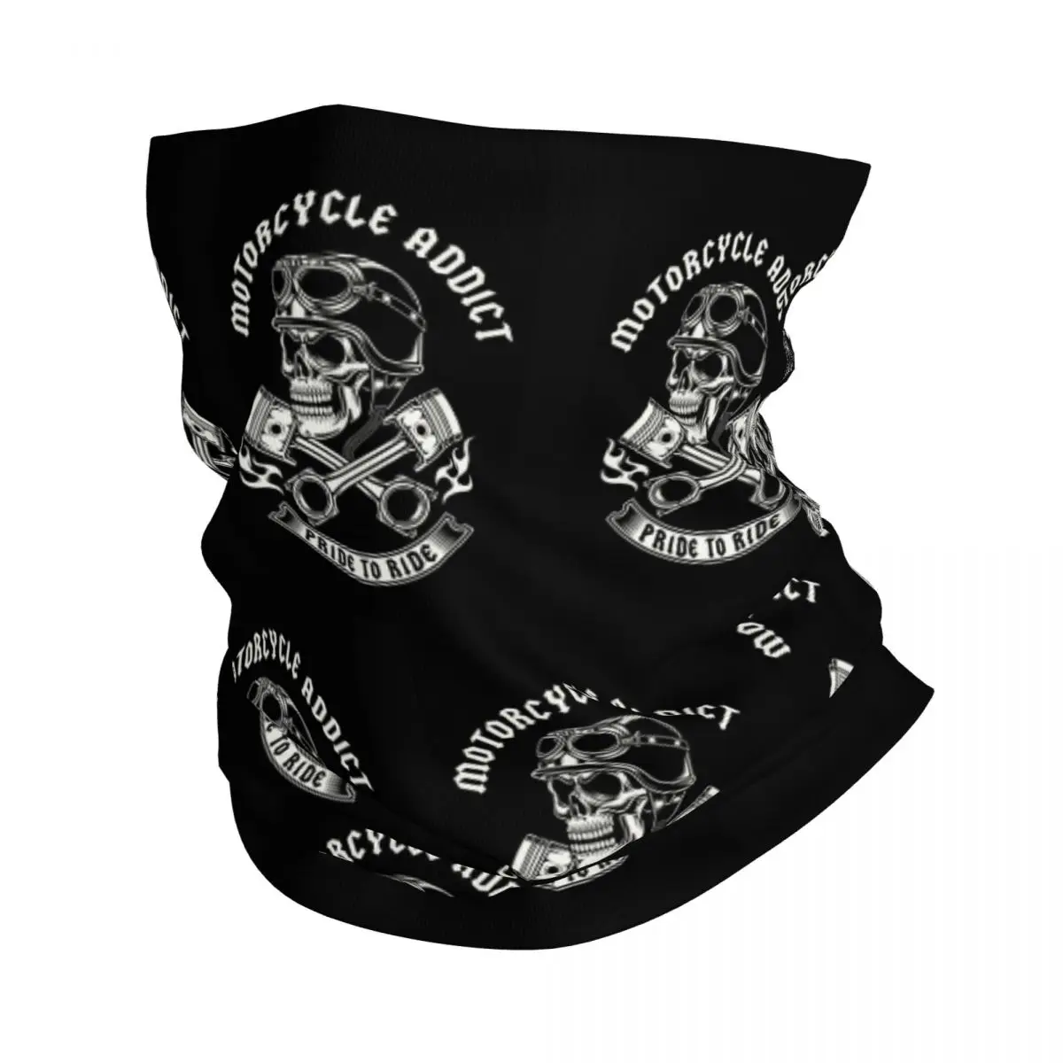 

Motorcycle Addict Biker Chopper Bobber Bandana Neck Cover Mask Scarf Multifunctional Balaclava Riding for Men Women Adult Winter