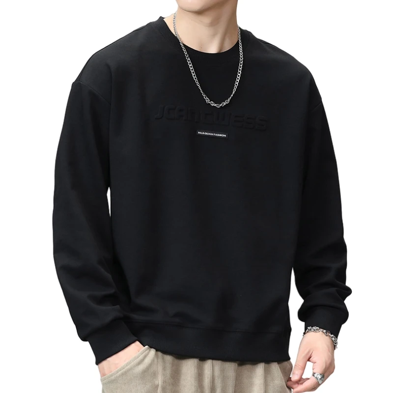 Толстовка мужская с длинным рукавом пуловер оверсайз круглым вырезом