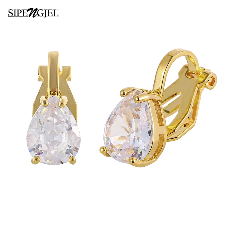 

Женские и мужские серьги SIPENGJEL, корейские серьги с кубическим цирконием и прозрачными кристаллами, вечерние ювелирные изделия, подарок