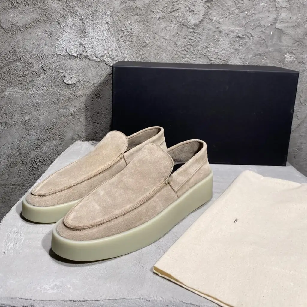 

7th Collection Essentials of God High Quality 1:1 Suede Slip-on Shoes Men's Hip hop Style Comfortable Loafers Suede Shoes