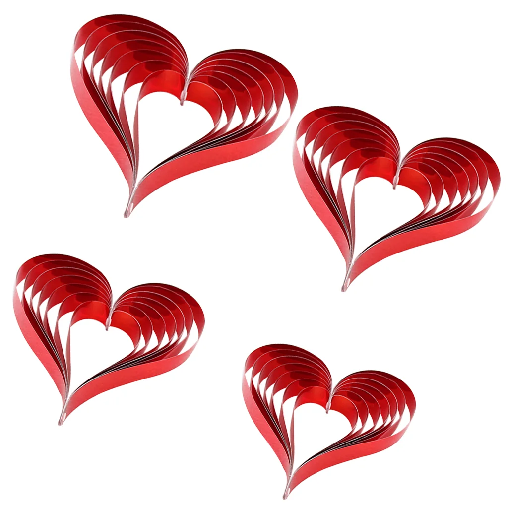 

4 шт., подвеска в виде красного сердца