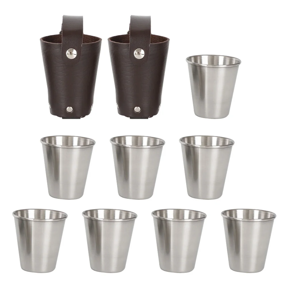 

Cups Steel Glass Shot Stainless Metal Cup Mug Drinkingglasses Beer Travel Whiskey Tumbler Camping Saucevessel Tequila Coffee