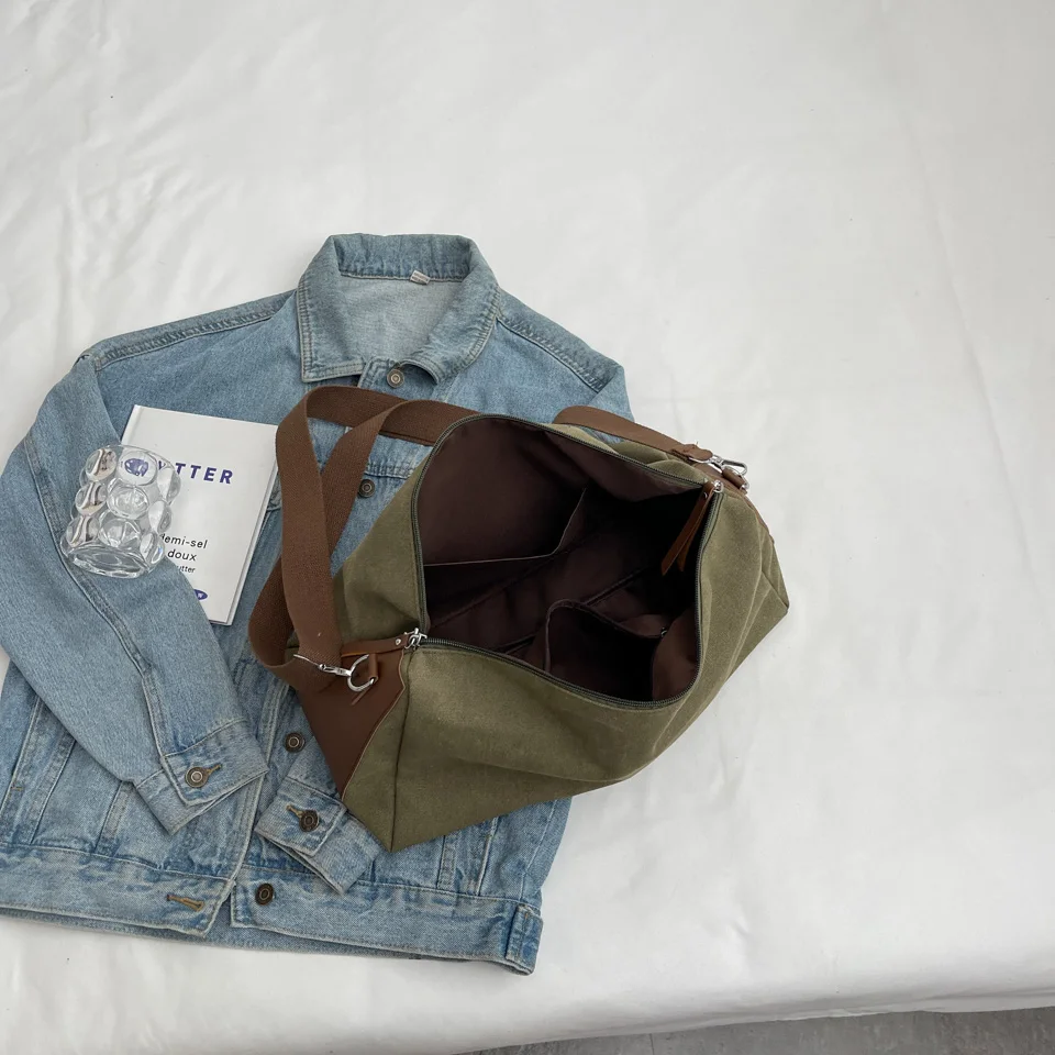 Women Canvas Shoulder Bag Travel Lady Designer Tote Handbag Shopper Top-handle Crossbody Bag Shoulder Bag