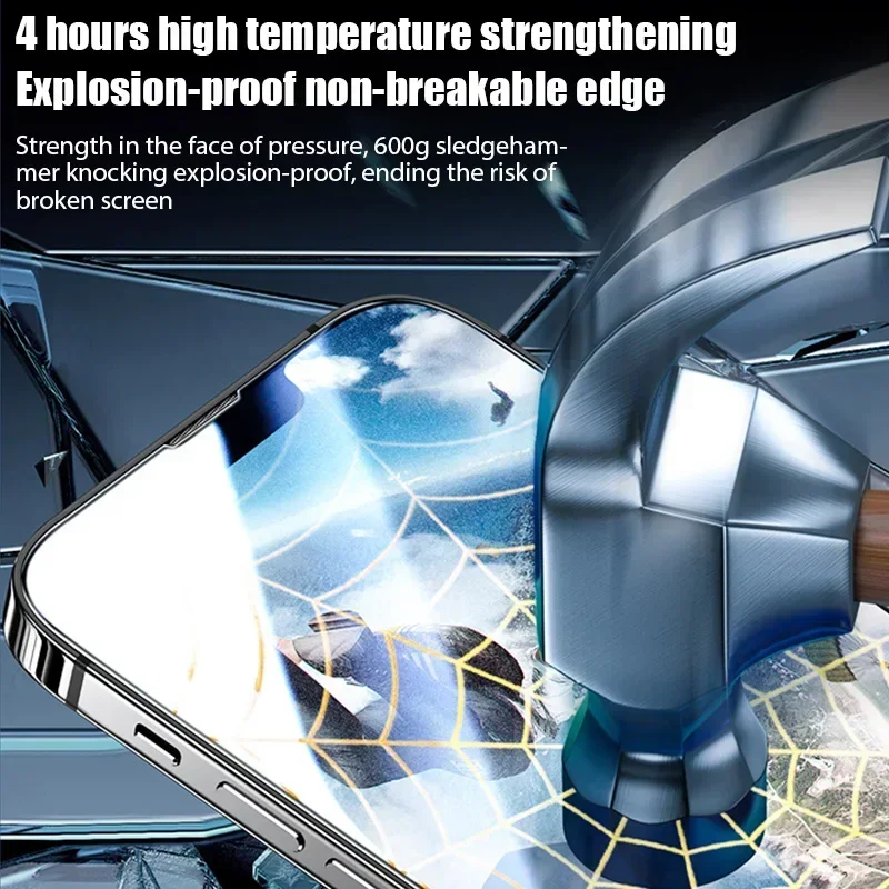 Матовое закаленное стекло для iPhone защитная пленка экрана 2 шт. 11 12 13 14 15 16 Pro Max Plus