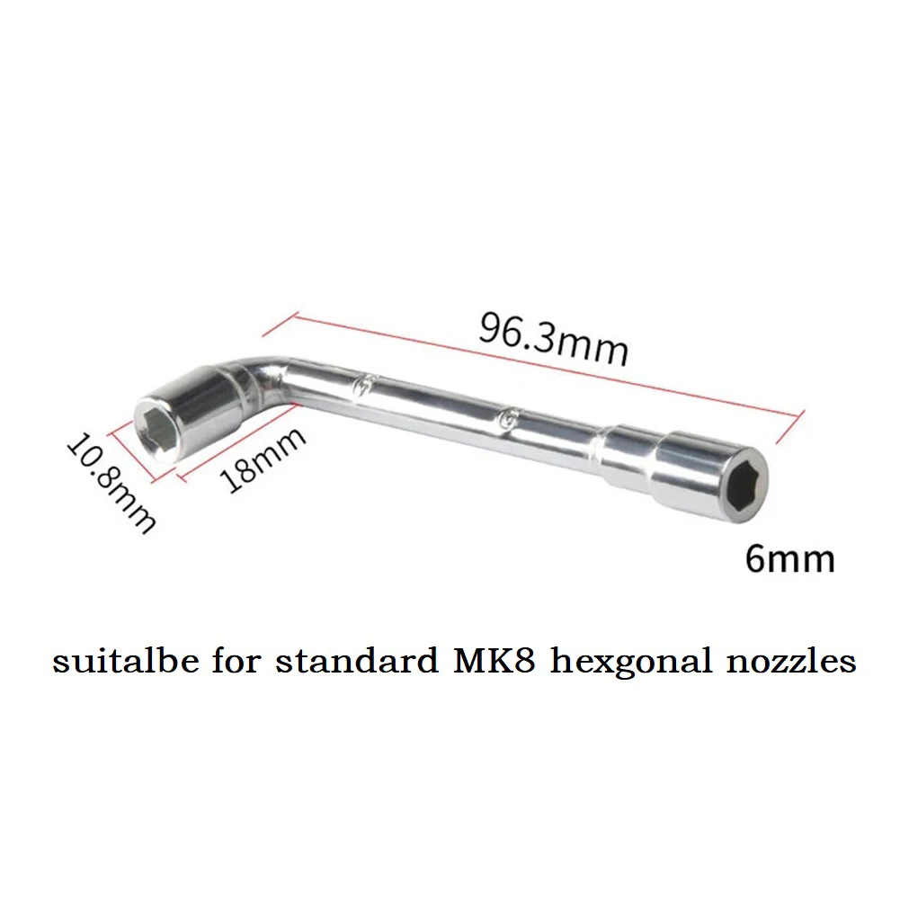 

1Pc Hex L-shaped Socket Wrench 6/7mm Screw Nut Wrench Sleeve Tools For Ender 3 MK8 Fasten Nozzle Repairing Hand Manual Tools