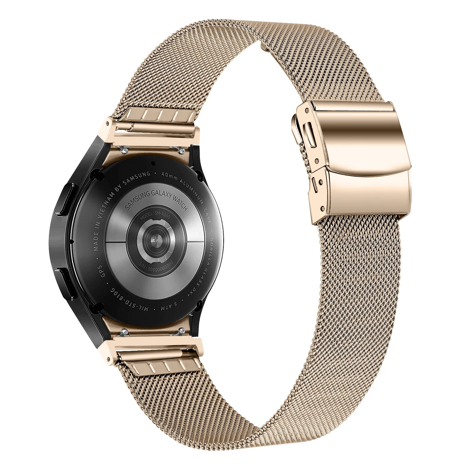 Фото Браслет из нержавеющей стали без зазоров для Samsung Galaxy Watch 7 6 5 4 44 мм 40 мм/5 Pro, Galaxy Watch6, Watch4 Classic 47 мм, 43 мм. №3