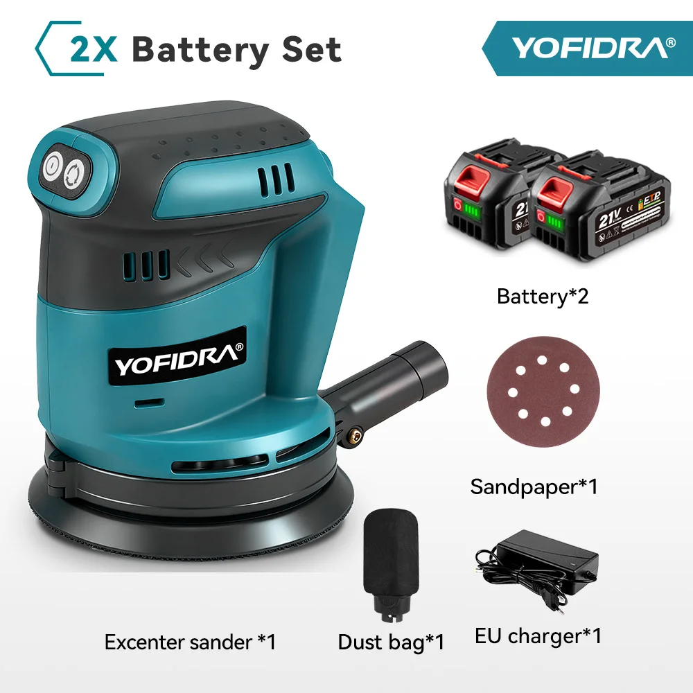 

Yofidra Беспроводная Орбитальная Шлифовальная Машина 125мм 3 Скоростей