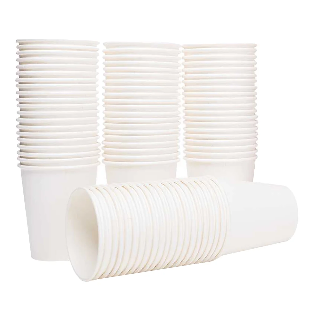 

100 шт. одноразовые чашки для питья, бумажные чашки для питья, бумажные кофейные чашки Вечерние